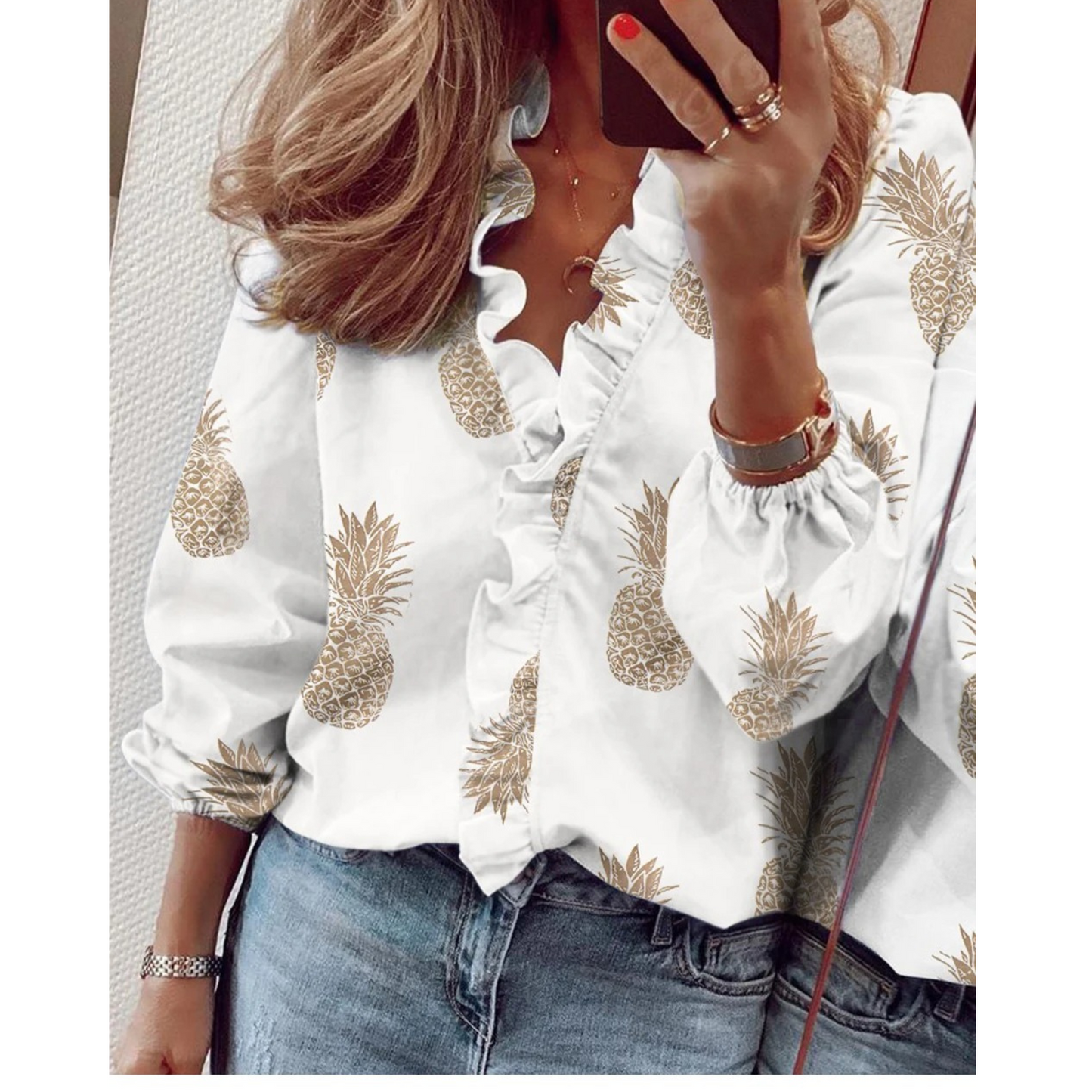 Femke | Chiffon blouse with floral print