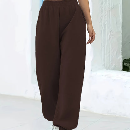 Femke | Plain Elasticated High-Waisted Joggers