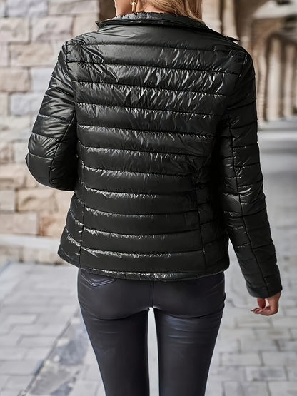 Femke | Elegant polyamide puffer jacket with stand-up collar and pockets
