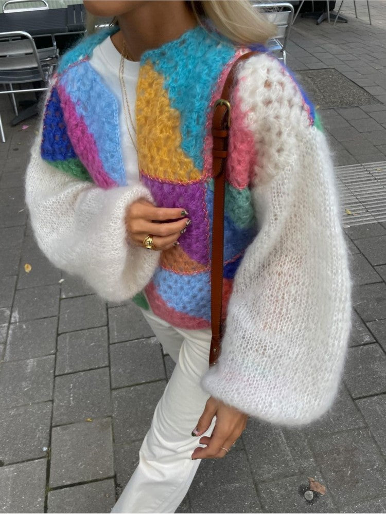 Femke | Colourful Knitted Wool Sweater