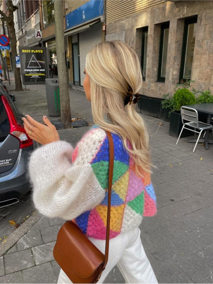 Femke | Colourful Knitted Wool Sweater