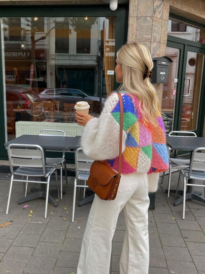 Femke | Colourful Knitted Wool Sweater