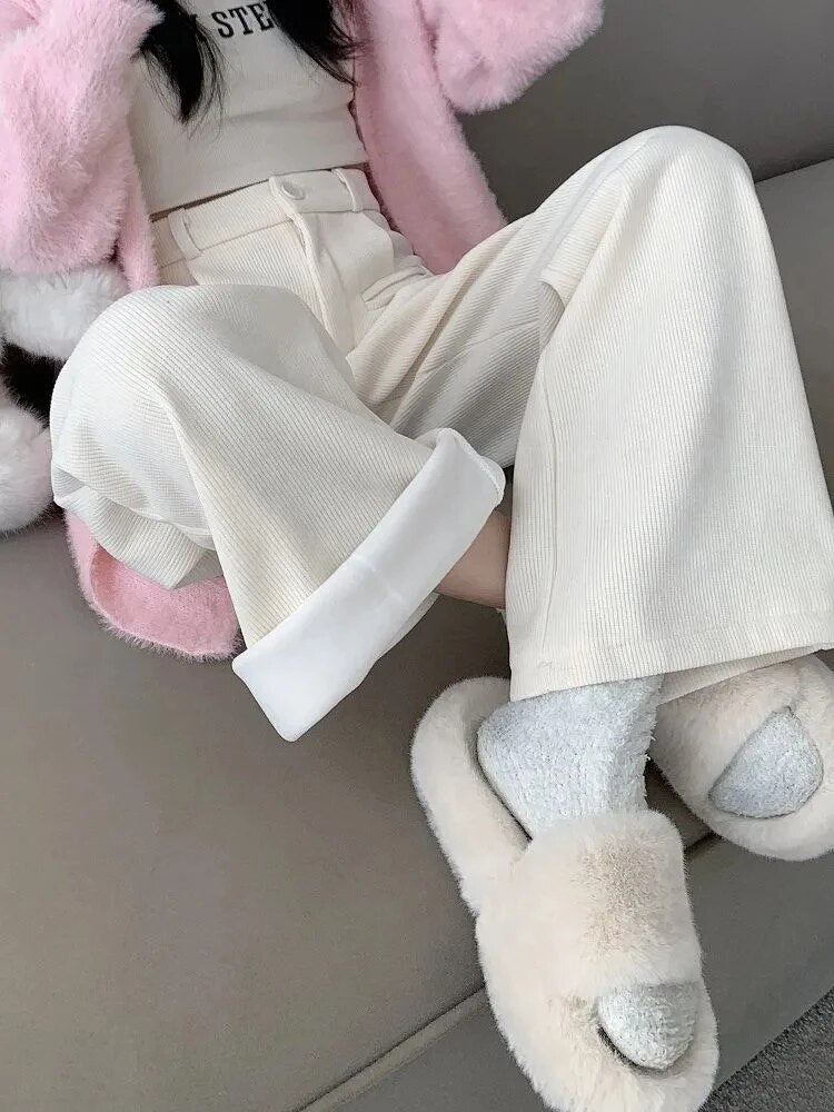 Fenna | Corduroy trousers with fabric lining for women