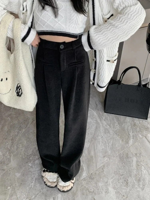 Fenna | Corduroy trousers with fabric lining for women