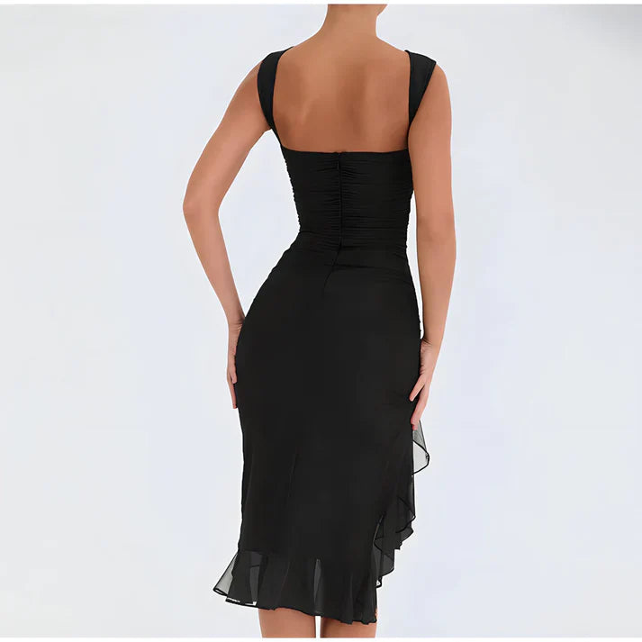 Fenna | Elegant bodycon dress with ruffles