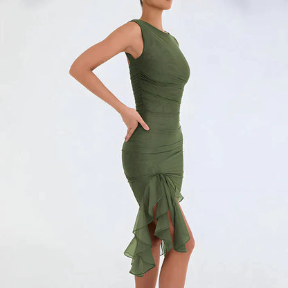 Fenna | Elegant bodycon dress with ruffles