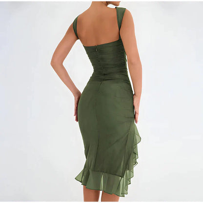 Fenna | Elegant bodycon dress with ruffles