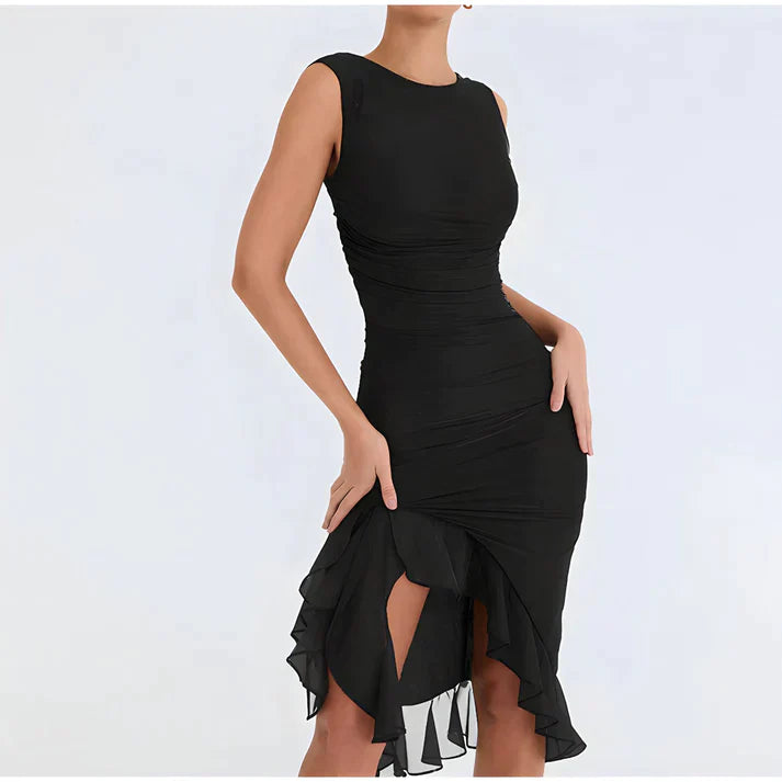 Fenna | Elegant bodycon dress with ruffles