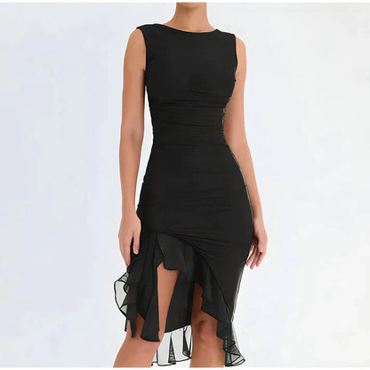 Fenna | Elegant bodycon dress with ruffles