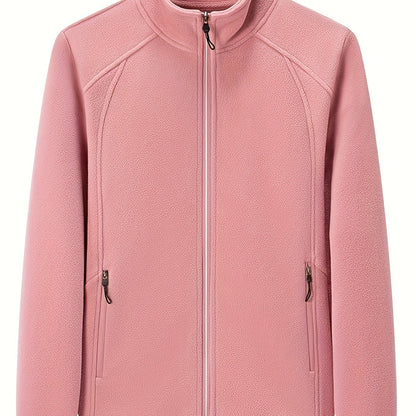 Fenna | Plush outdoor jacket with standing collar and long sleeves