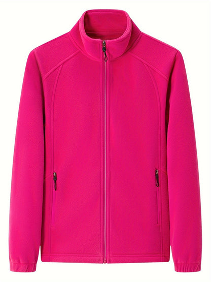 Fenna | Plush outdoor jacket with standing collar and long sleeves