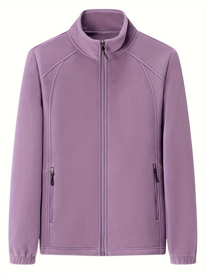 Fenna | Plush outdoor jacket with standing collar and long sleeves