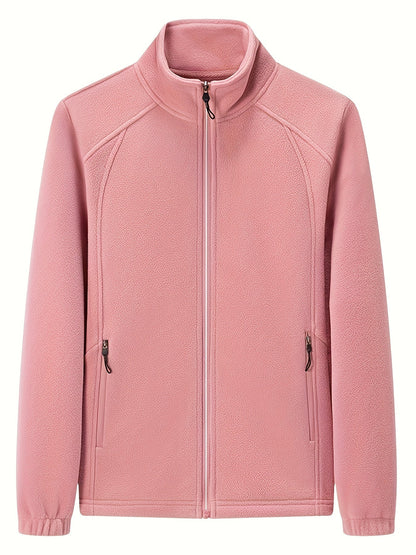 Fenna | Plush outdoor jacket with standing collar and long sleeves