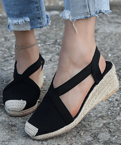 Fenne | Ankle Strap Canvas Espadrilles