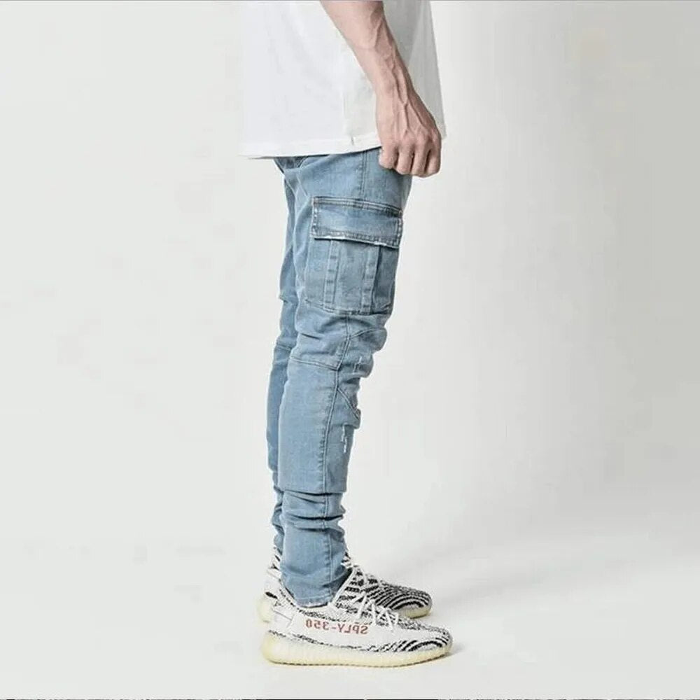 Fernand | Men's Denim Cargo Trousers