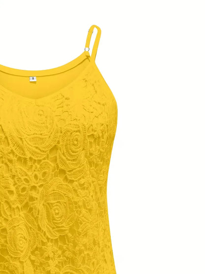 lace tank top with V-neck