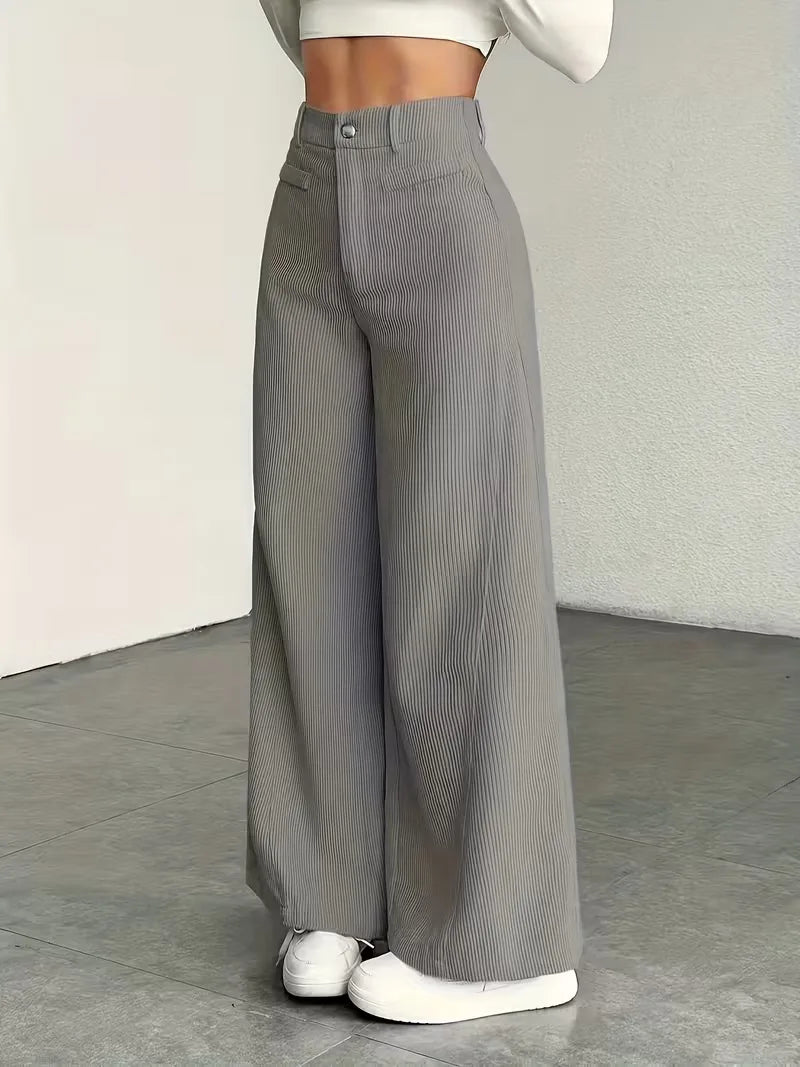 Wide Leg Trousers with High Waist