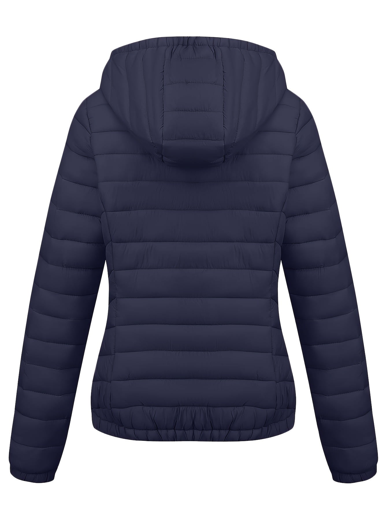 Fien | Ruched hoodie puffy jacket with angled pockets