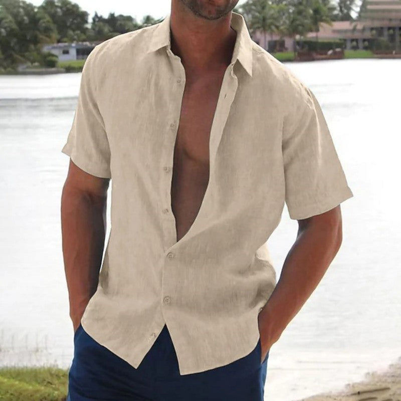 Finn | Linen men's short-sleeve shirt