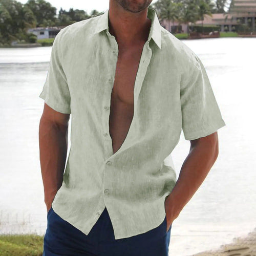 Finn | Linen men's short-sleeve shirt