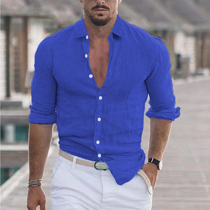 Finn | Linen Men's Shirt with Turn-Down Collar