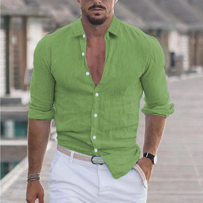 Finn | Linen Men's Shirt with Turn-Down Collar