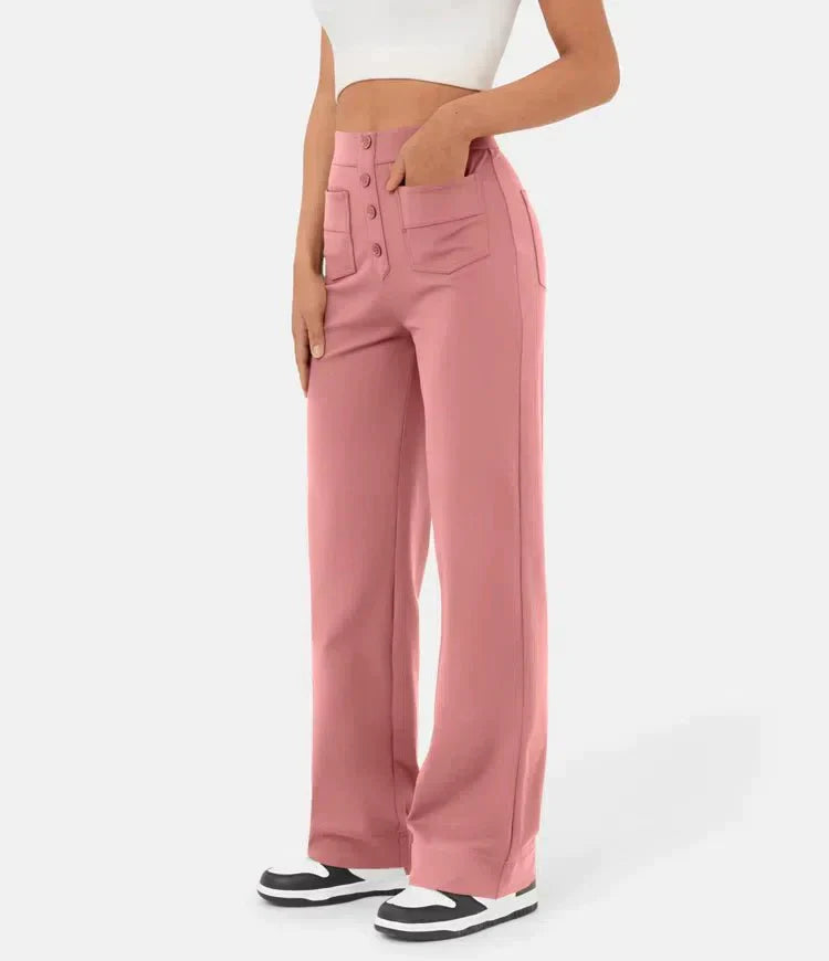 Fleur | Elastic High-Waisted Trousers