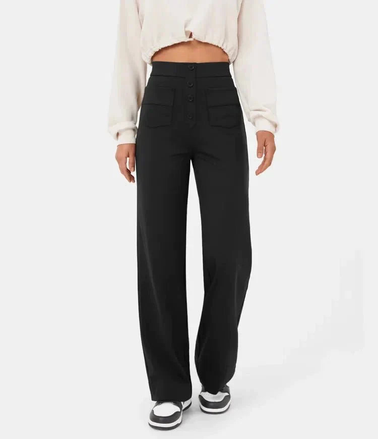 Fleur | Elastic High-Waisted Trousers