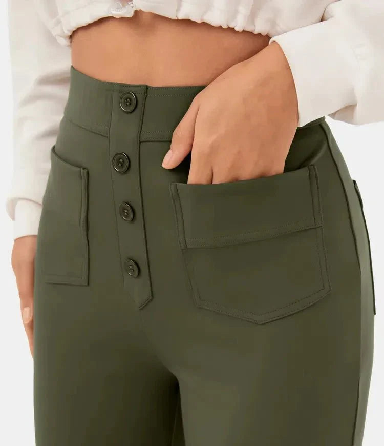 Fleur | Elastic High-Waisted Trousers
