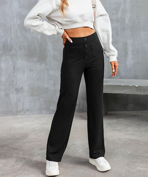 Fleur | Elastic High-Waisted Trousers