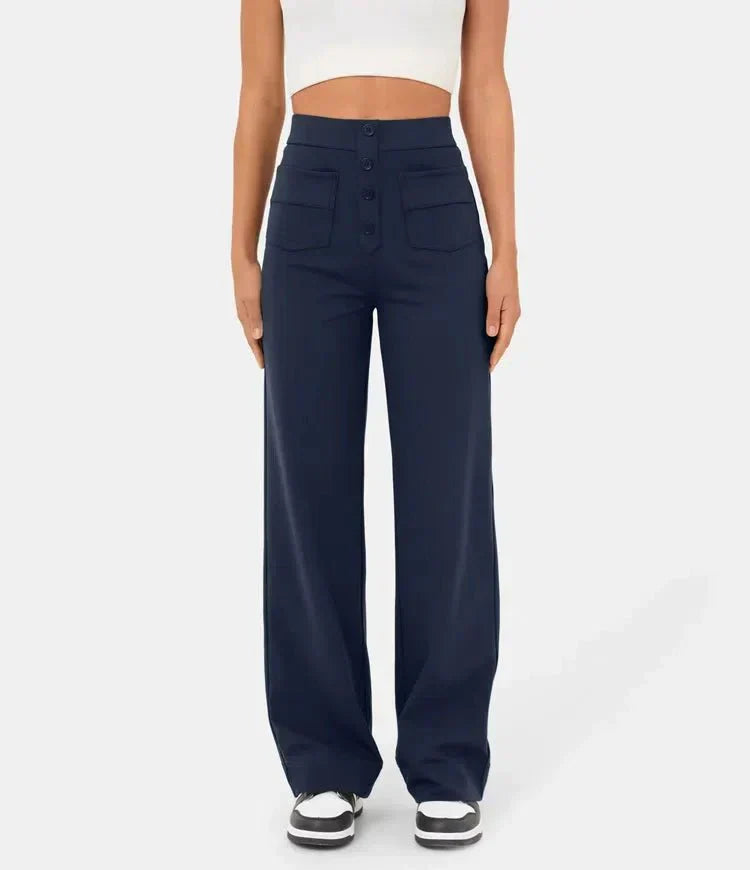 Fleur | Elastic High-Waisted Trousers