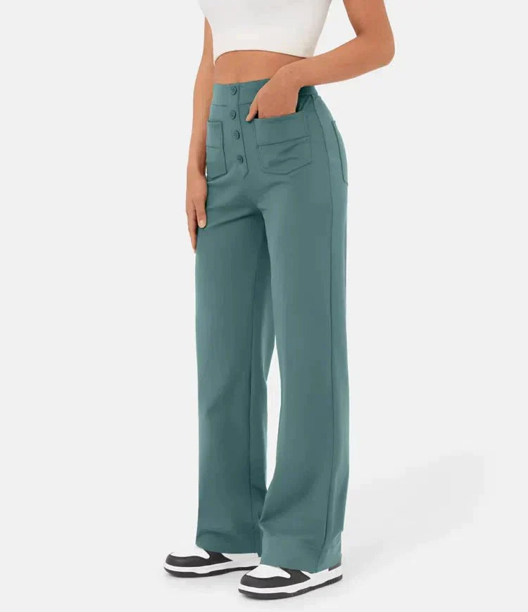 Fleur | Elastic High-Waisted Trousers