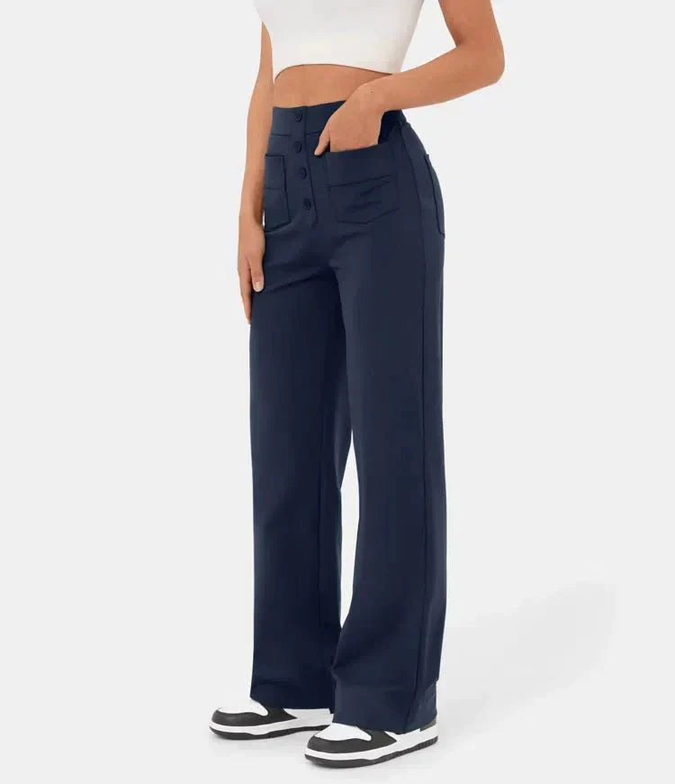 Fleur | Elastic High-Waisted Trousers