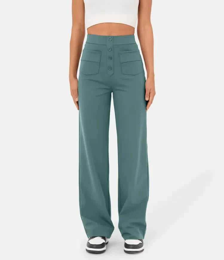 Fleur | Elastic High-Waisted Trousers