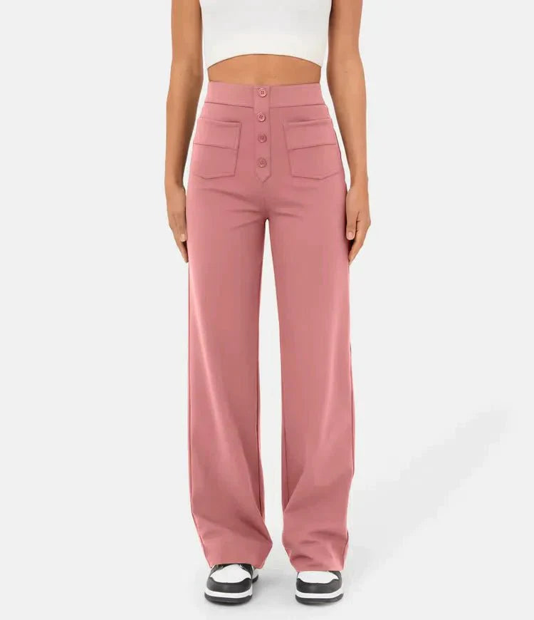 Fleur | Elastic High-Waisted Trousers