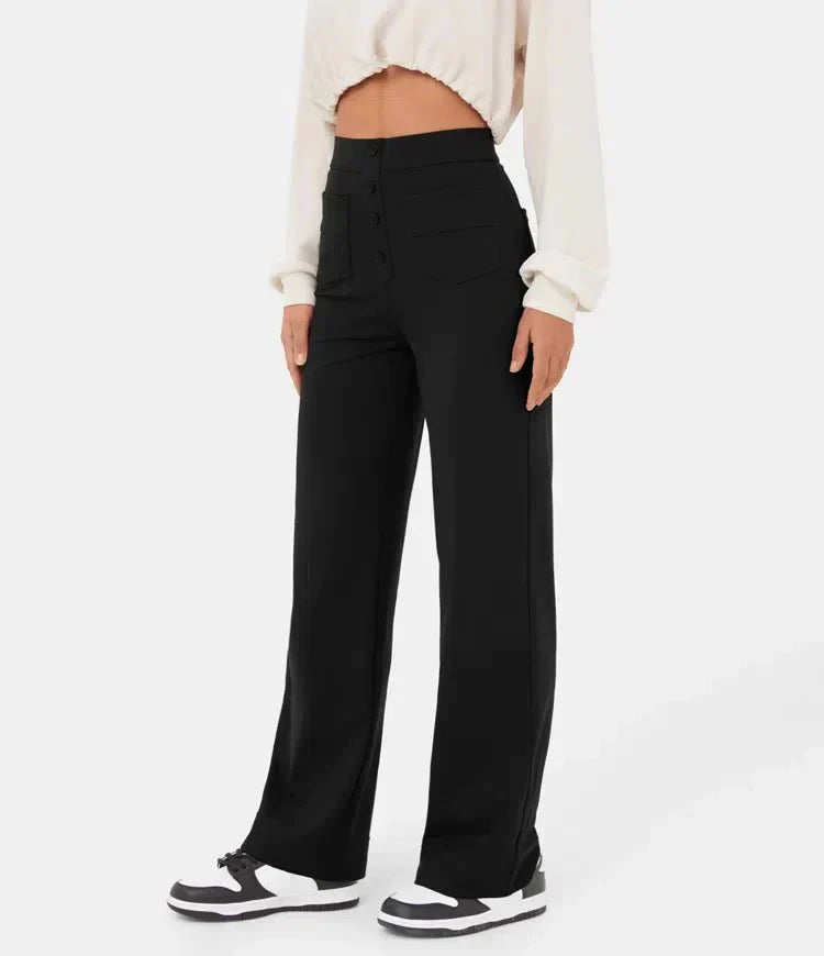 Fleur | Elastic High-Waisted Trousers