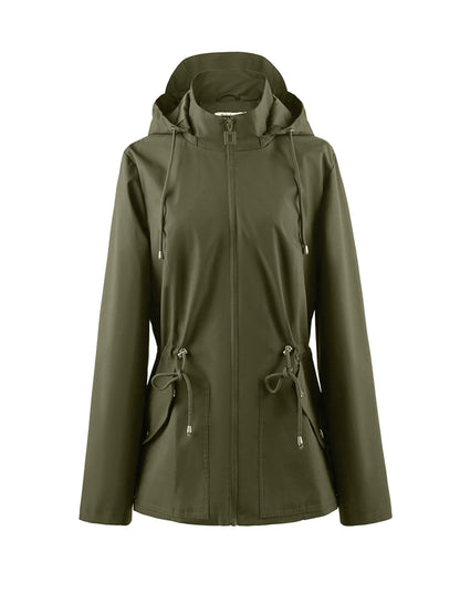 Floor | Waterproof Tailored Spring and Autumn Jacket with Hood