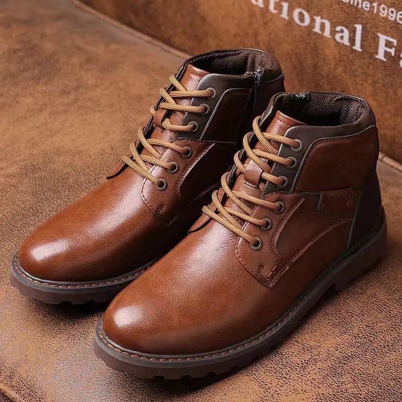 Floris | Classic Leather Lace-Up Boots for Men