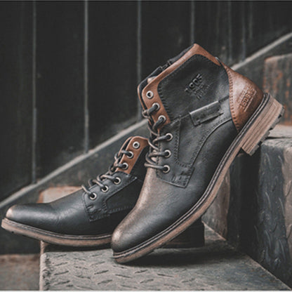 Floris | Classic Leather Lace-Up Boots for Men