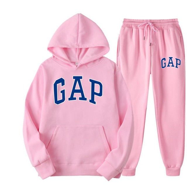 GAP | Modern and Comfortable Women's Jogging Suit with Hood and Text