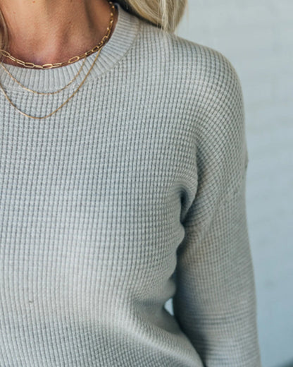 Knitted sweatshirt in a solid colour