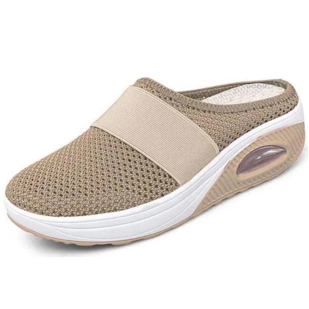 Padded Slip-On Wedge Heels in Suede