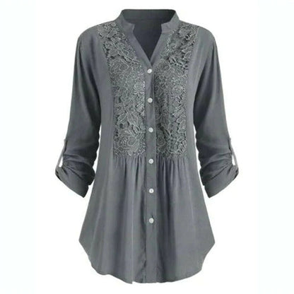 Hailei | Long women's blouse with puff sleeves