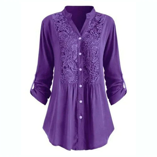 Hailei | Long women's blouse with puff sleeves