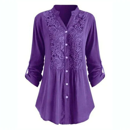 Hailei | Long women's blouse with puff sleeves