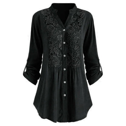 Hailei | Long women's blouse with puff sleeves