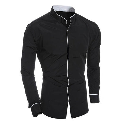 Hendrik | Slim-fit men's shirt with stand-up collar