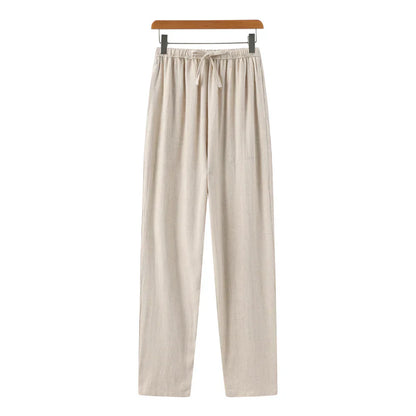 Hessel | Linen Slim Fit Trousers
