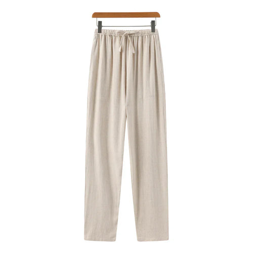 Hessel | Linen Slim Fit Trousers