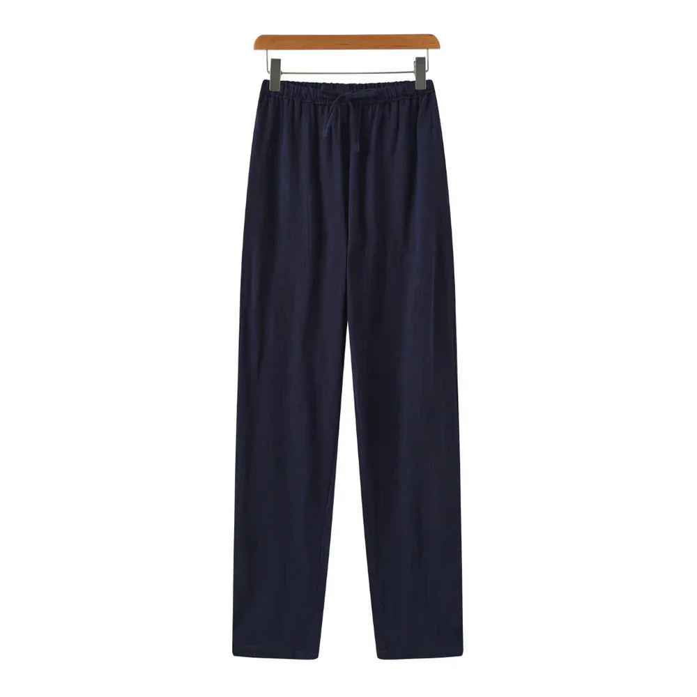Hessel | Linen Slim Fit Trousers